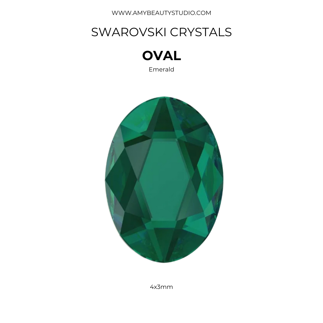 Pack 10 óvalos SWAROVSKI® - Emerald