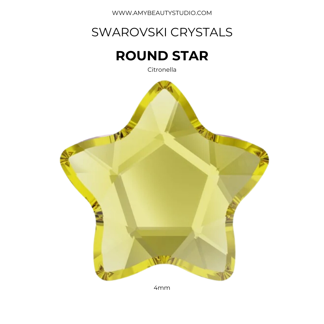 Pack 10 estrellas redondas SWAROVSKI® - Citronella