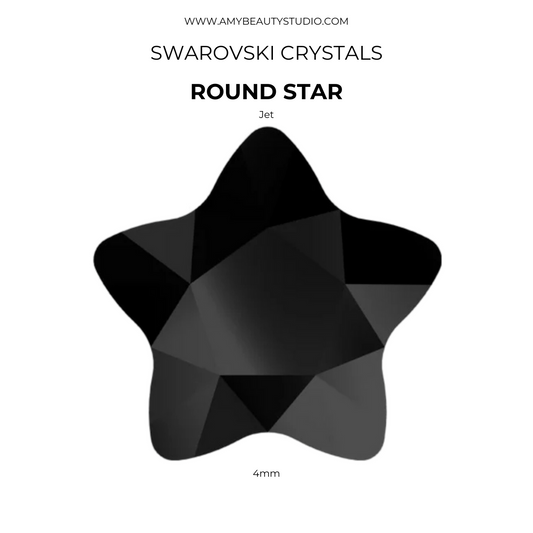 Pack 10 estrellas redondas SWAROVSKI® - Jet