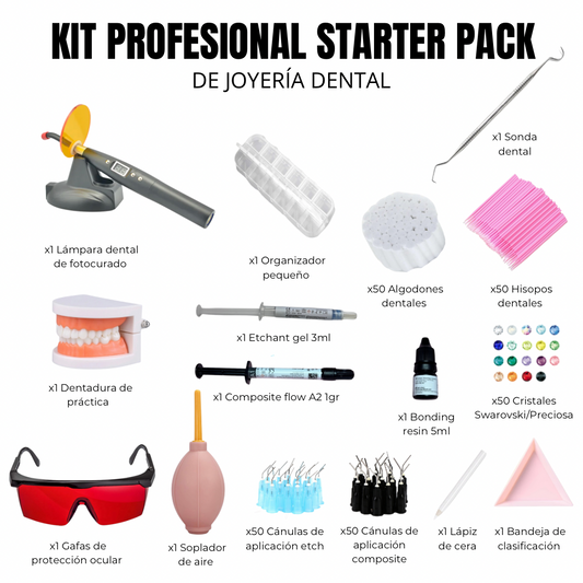 Kit profesional starter pack de joyas dentales