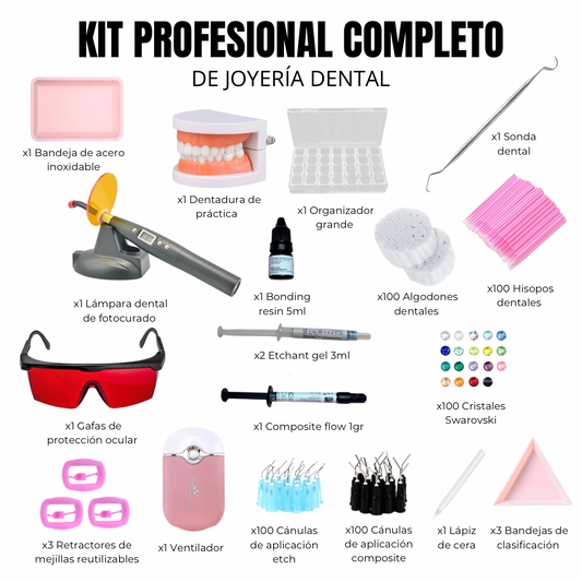 Kit profesional completo de joyas dentales