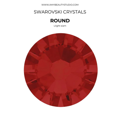 Cristales SWAROVSKI® 2058 redondos - Light siam