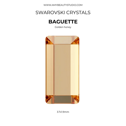 Pack 10 baguette SWAROVSKI® -  Golden honey