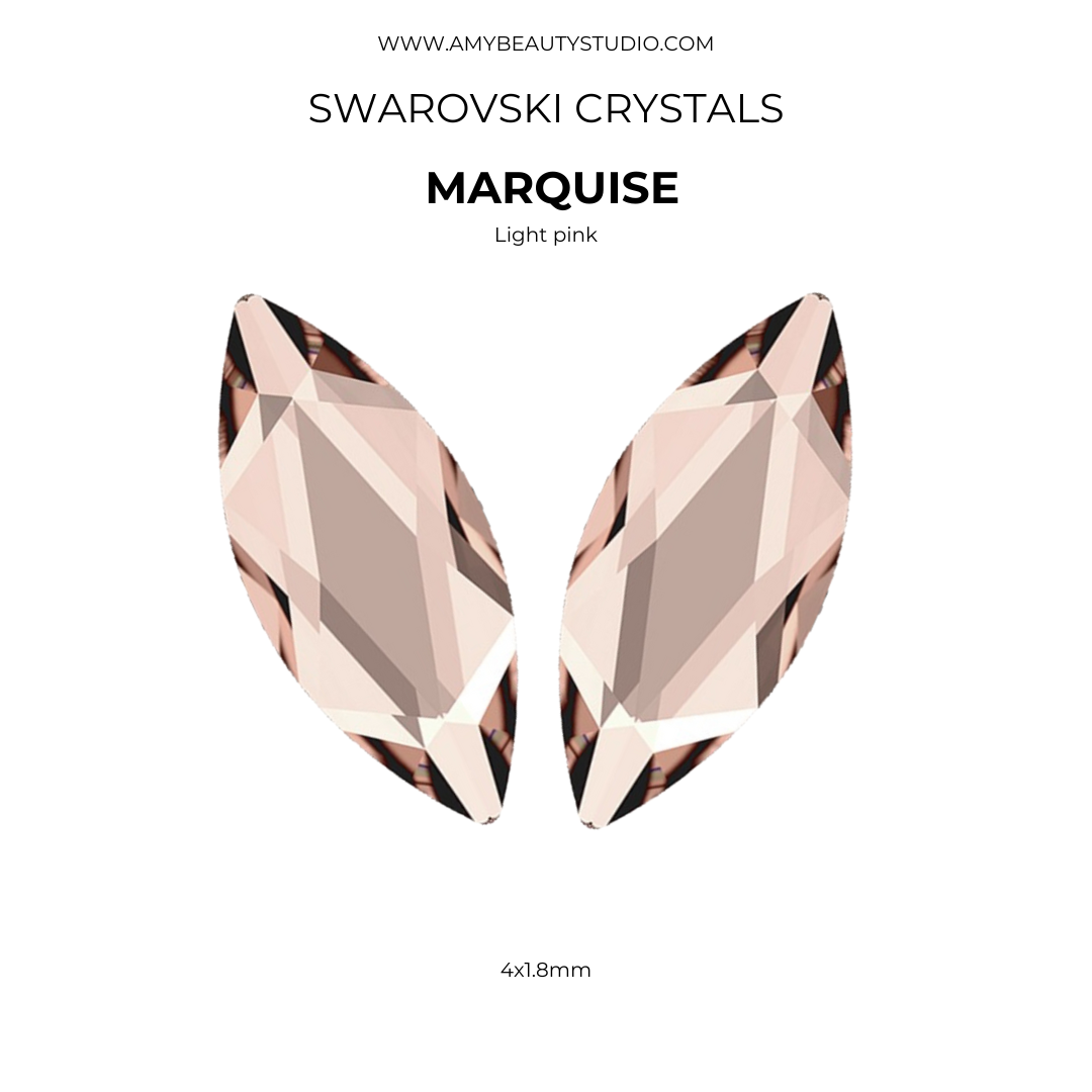 Pack 10 Marquise SWAROVSKI® - Light pink